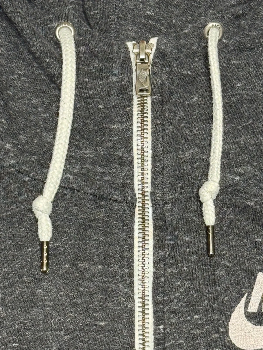 Nike Gym Vintage Full Zip Hoodie Women's S Heather Gray - Picture 8 of 13